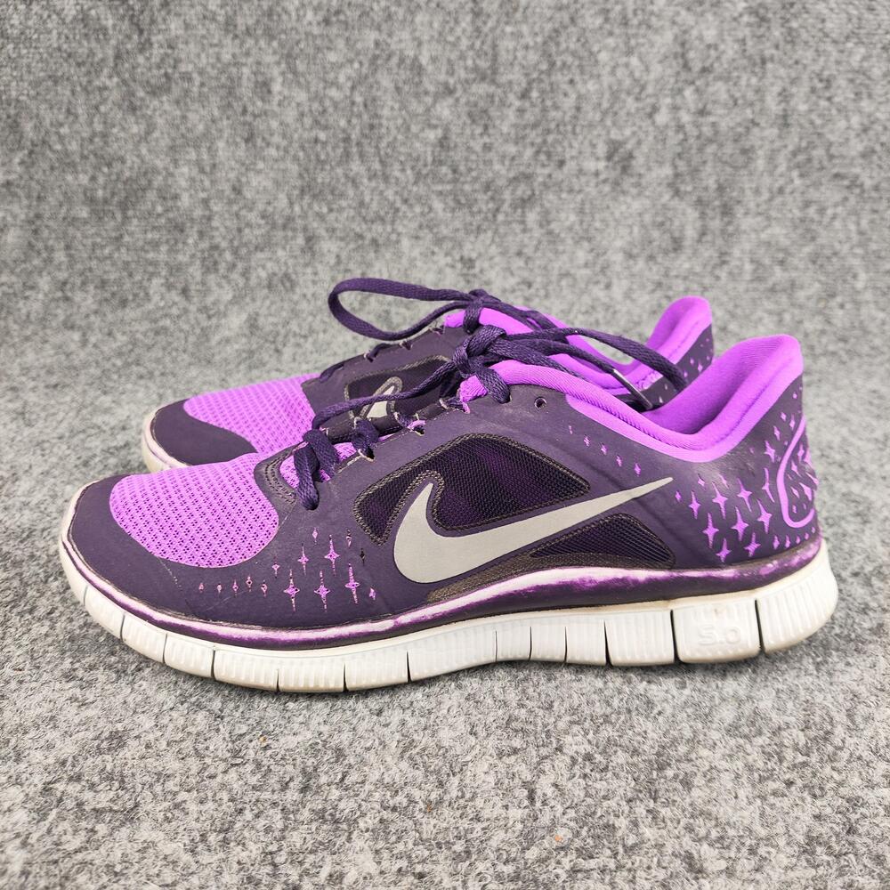 Nike Free 5.0 Shoes Womens Size 8.5 Purple Black Mesh Running Sneakers 50643-505